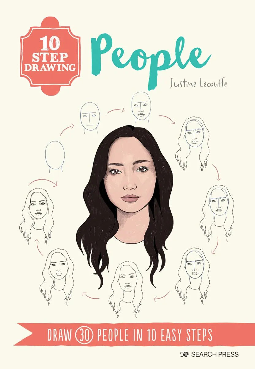 10 Step Drawing Book - People