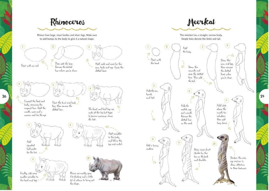 10 Step Drawing Book - Animals