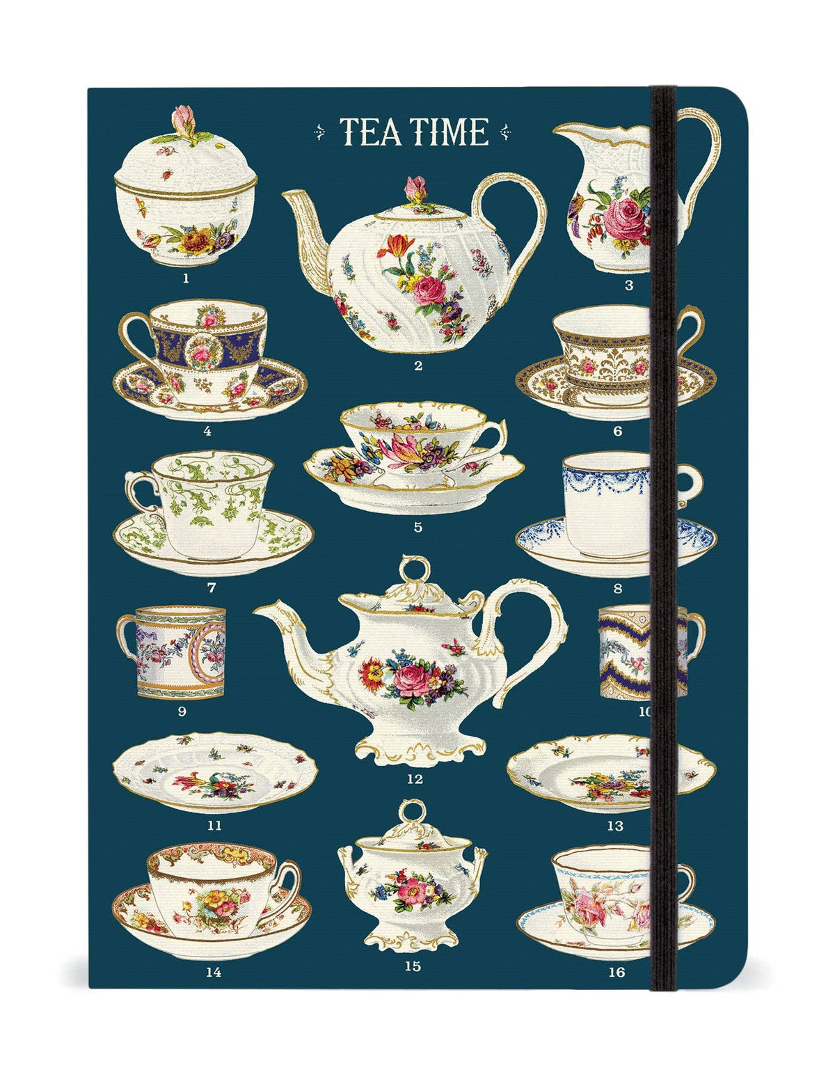 Cavallini Notebook Large -Tea Time