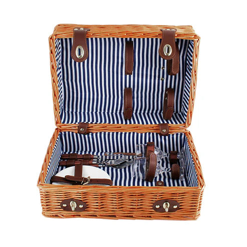 Honey Brown Picnic Basket 2 person