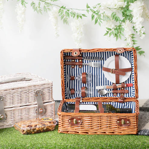 Honey Brown Picnic Basket 2 person