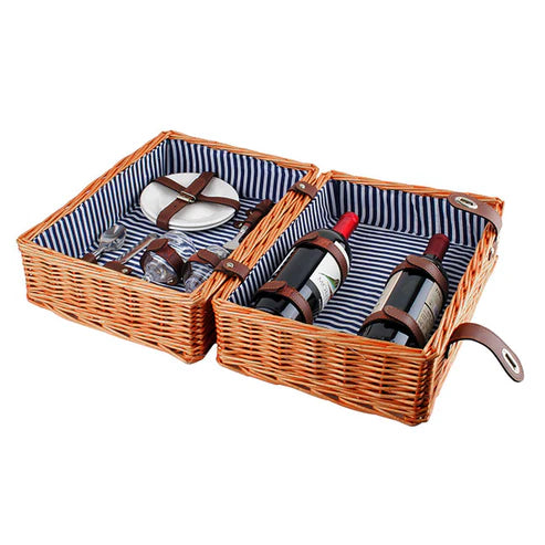 Honey Brown Picnic Basket 2 person