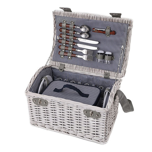 White Dome Picnic Basket 4 person