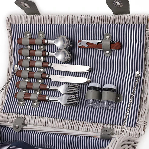 White Dome Picnic Basket 4 person