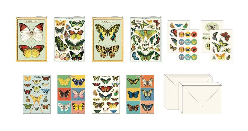Cavallini Stationery Set - Butterflies