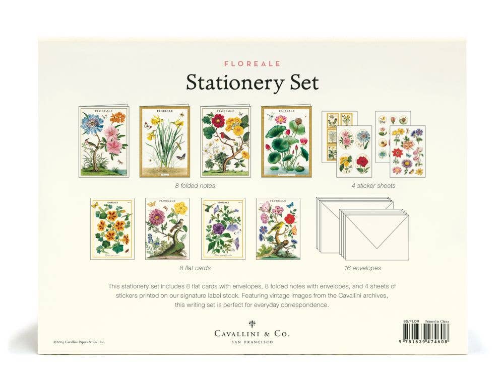Cavallini Stationery Set – Floreale