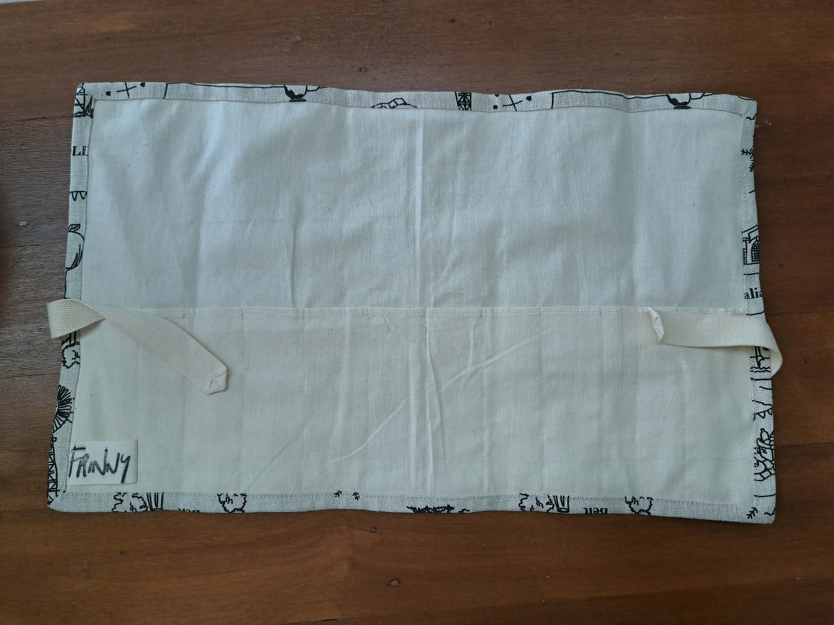 Linen Paintbrush/Pen Pouch
