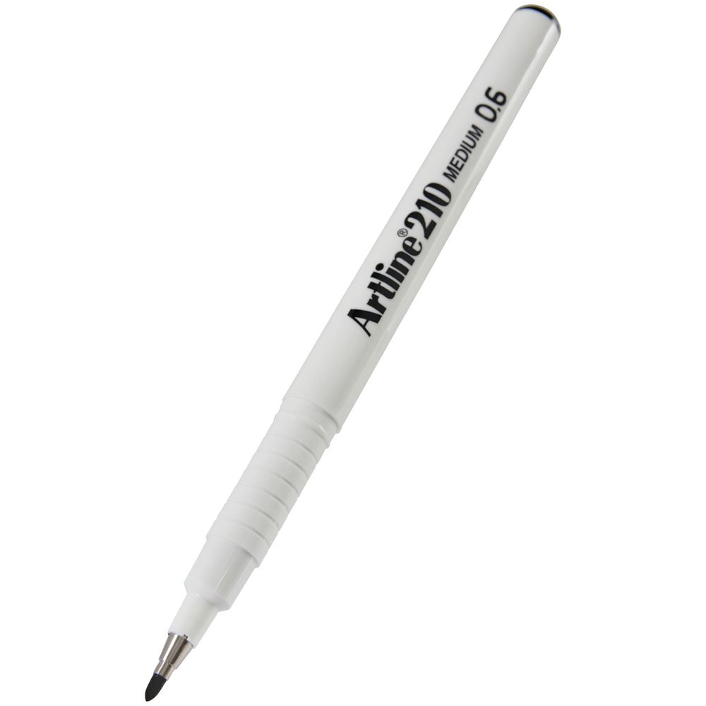 Artline 210 Medium Fineliner - 0.6mm Black