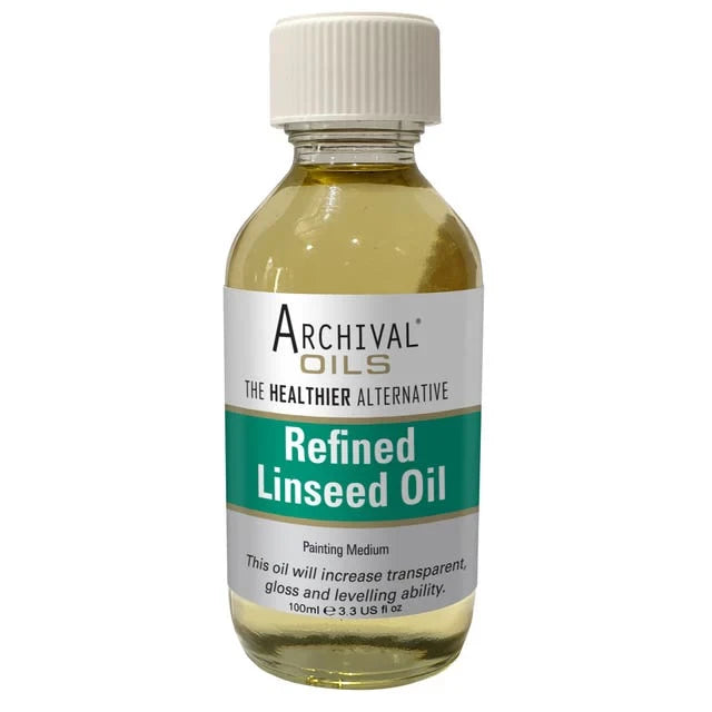 Archival Oil Refined Linseed Oil - 100ml