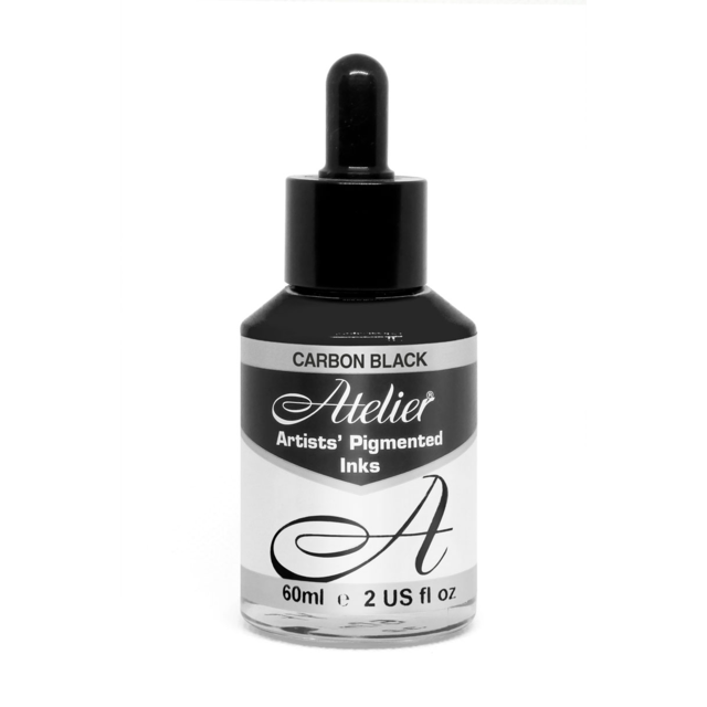 Atelier Pigmented Acrylic Ink - 60ml CARBON BLACK