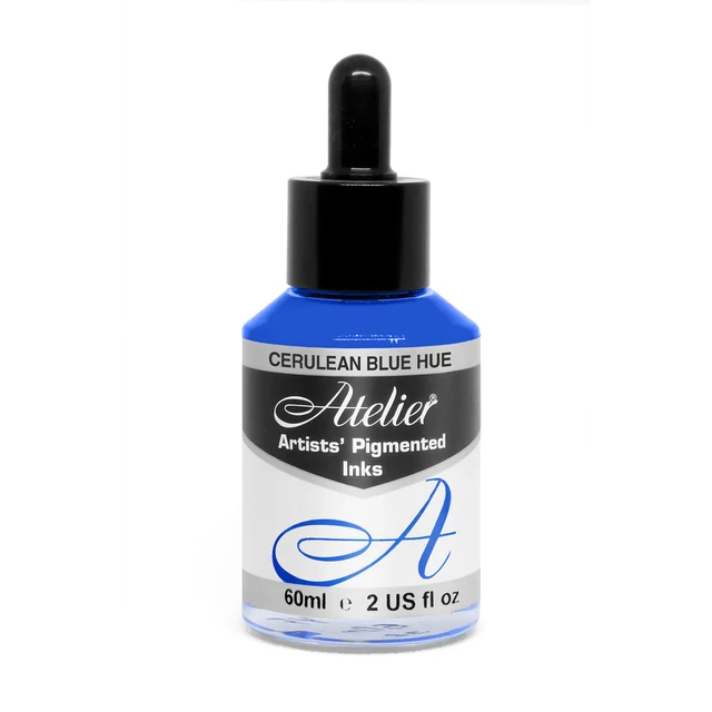 Atelier Pigmented Acrylic Ink - 60ml CERULEAN BLUE