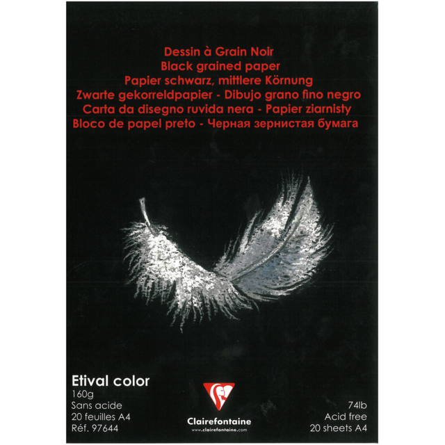 Clairefontaine EVITAL Black Paper Pad A3