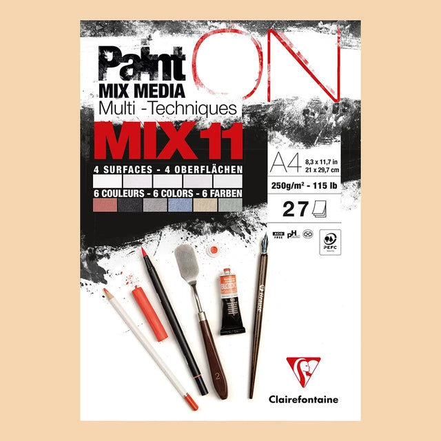 Paint'on Multimedia Pad A4 - Mix of 11 Types