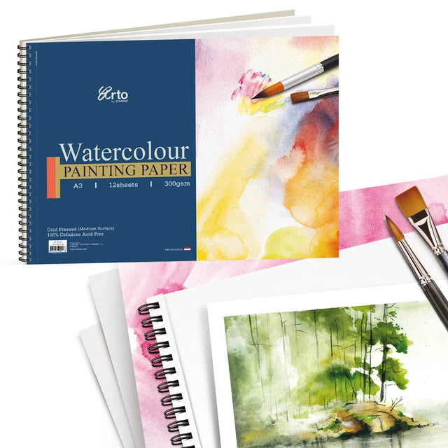 Cellulose Watercolour Spiral Pad - A4 300gsm 12page