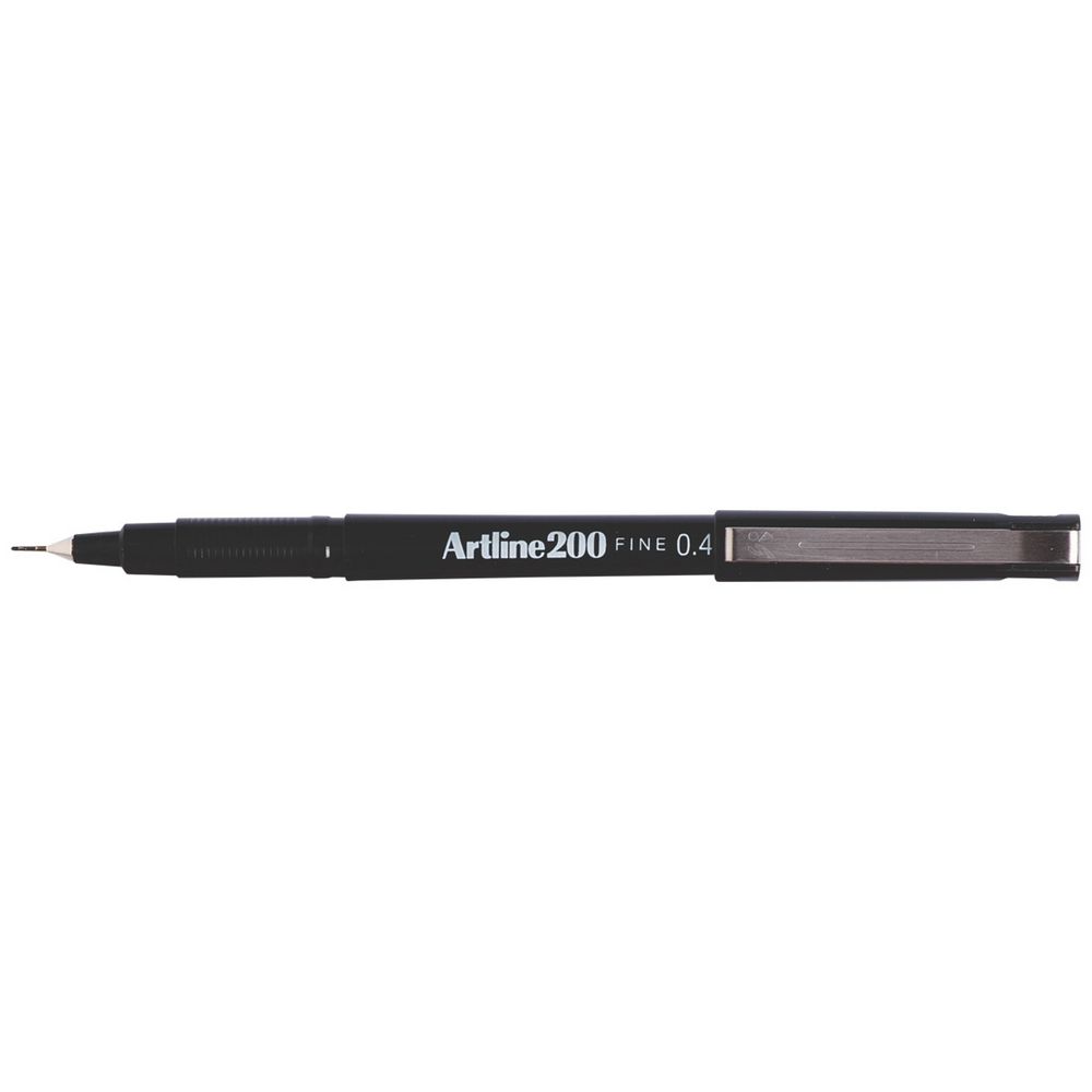 Artline 200 Fine Fineliner - 0.4mm Black