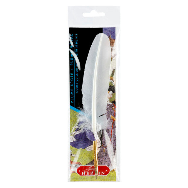 Herbin White Goose Quill w Steel Nib