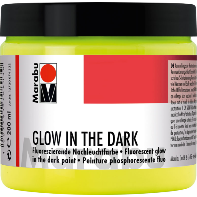 Marabu Glow in the Dark Paint 200ml - Waterbased