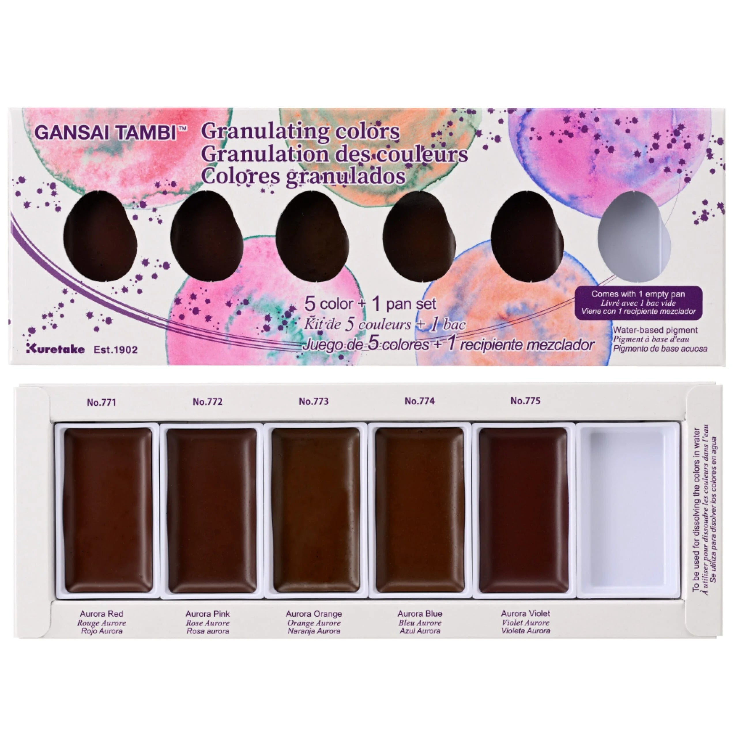 Kuretake Watercolour Gansai Tambi EFFECTS SET - Granulating #1