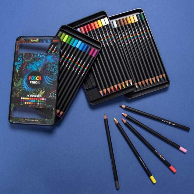 Posca Oil-Based Coloured Pencil - Set 36