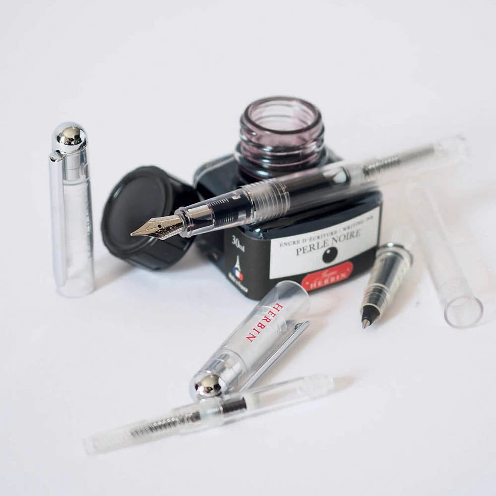 Herbin Rollerball Cartridge Pen - Transparent