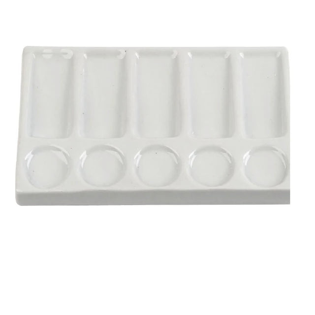 Porcelain/Ceramic Palette 10 well - 11x19cm
