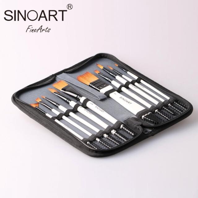 Short Handled Brush Synthetic - Set of 10
