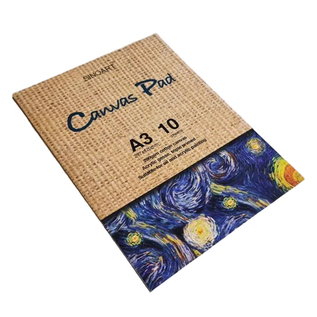 Sinoart Primed Cotton Canvas Pad A3 10Sheets