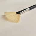 Fan Brush Fine White Bristle - Size 10