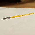 Premium White Taklon Brush Flat - Size 1