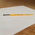 Premium White Taklon Brush Flat - Size 6