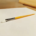 Premium White Taklon Brush Flat - Size 8