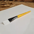 Premium White Taklon Brush Flat - Size 20
