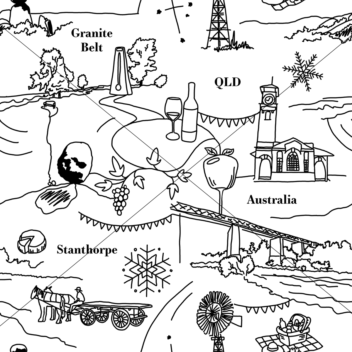 FABRIC PER METRE - Stanthorpe Pattern 145cm