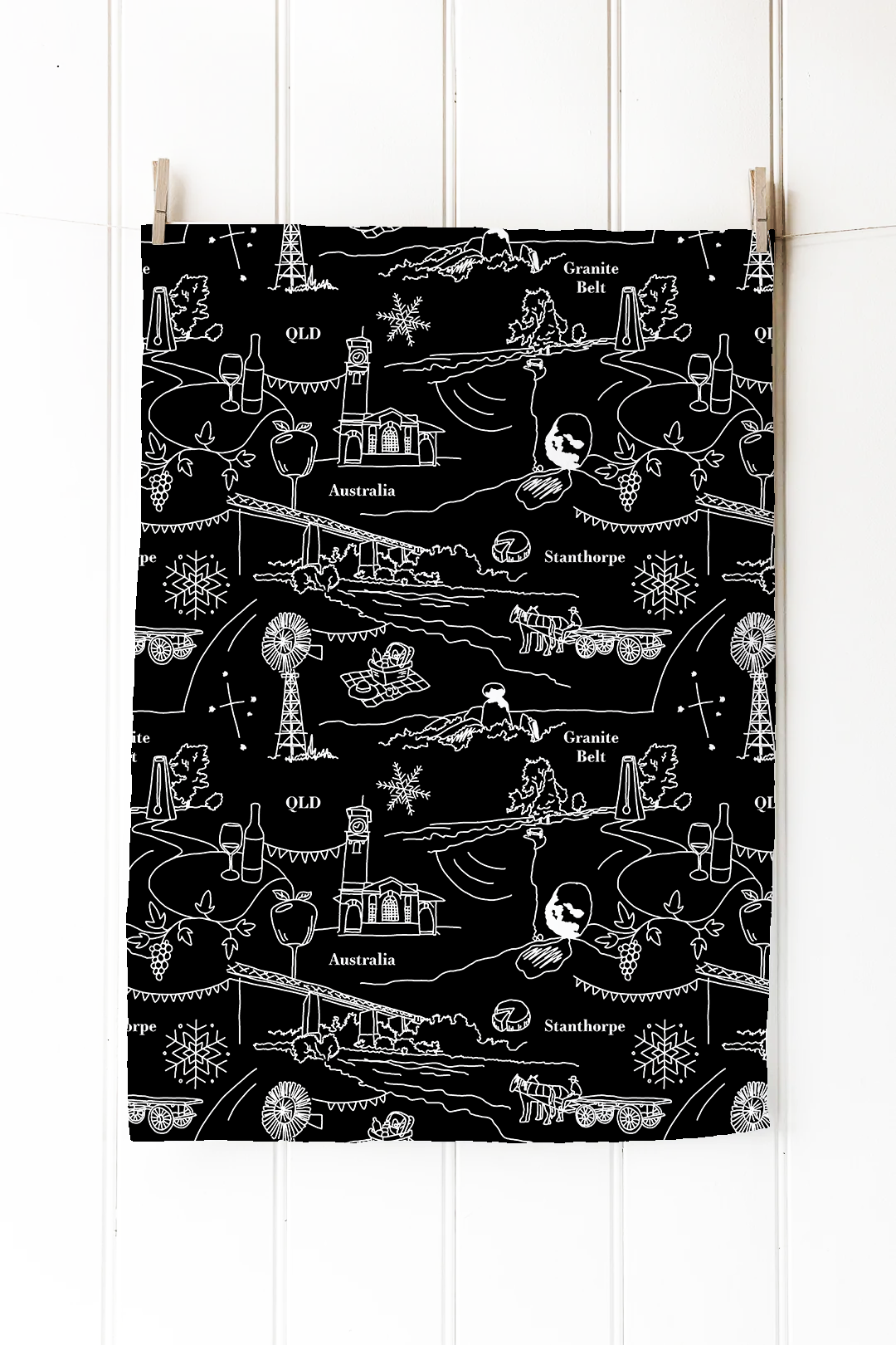 Frinny Tea Towel - Stanthorpe (Invert)