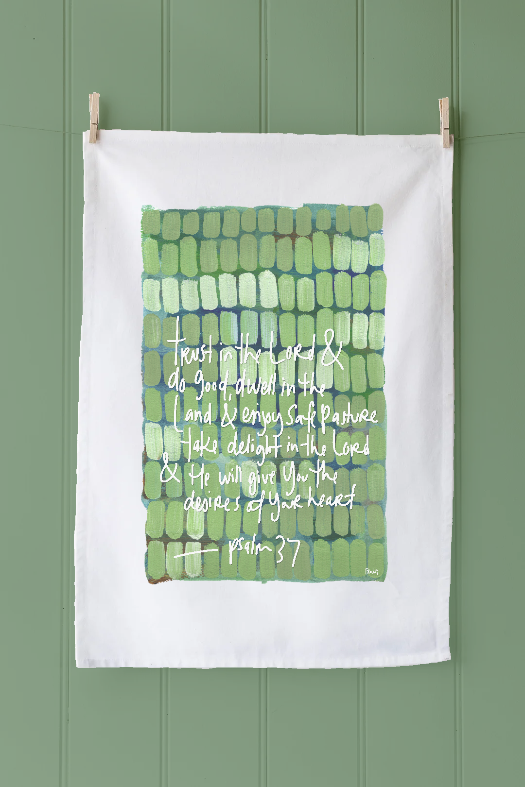 Frinny Tea Towel – Trust (Psalm 37)