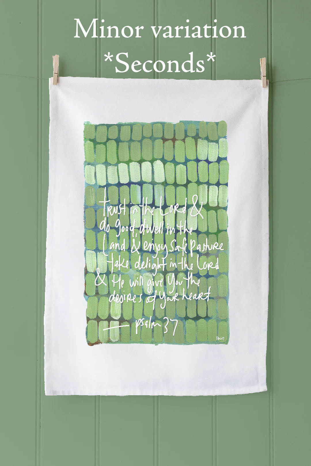 SECONDS* Frinny Tea Towel – Trust (Psalm 37)