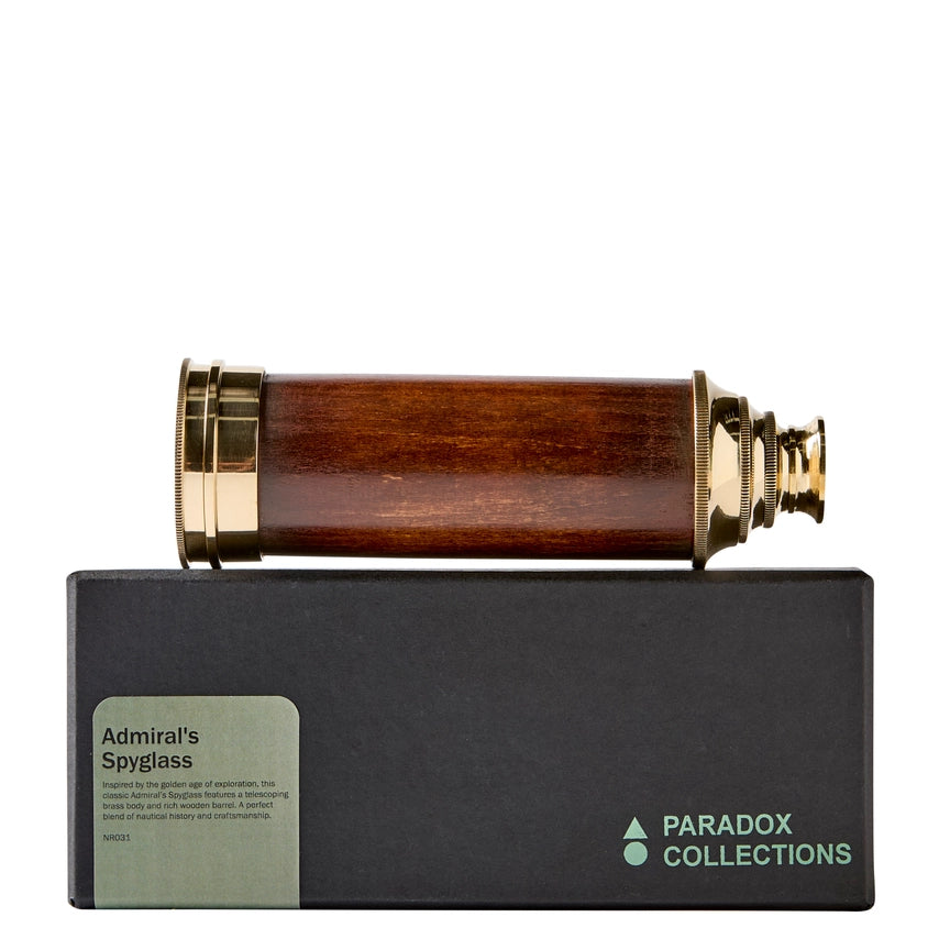 Admiral's Brass & Wood Spyglass Telescope