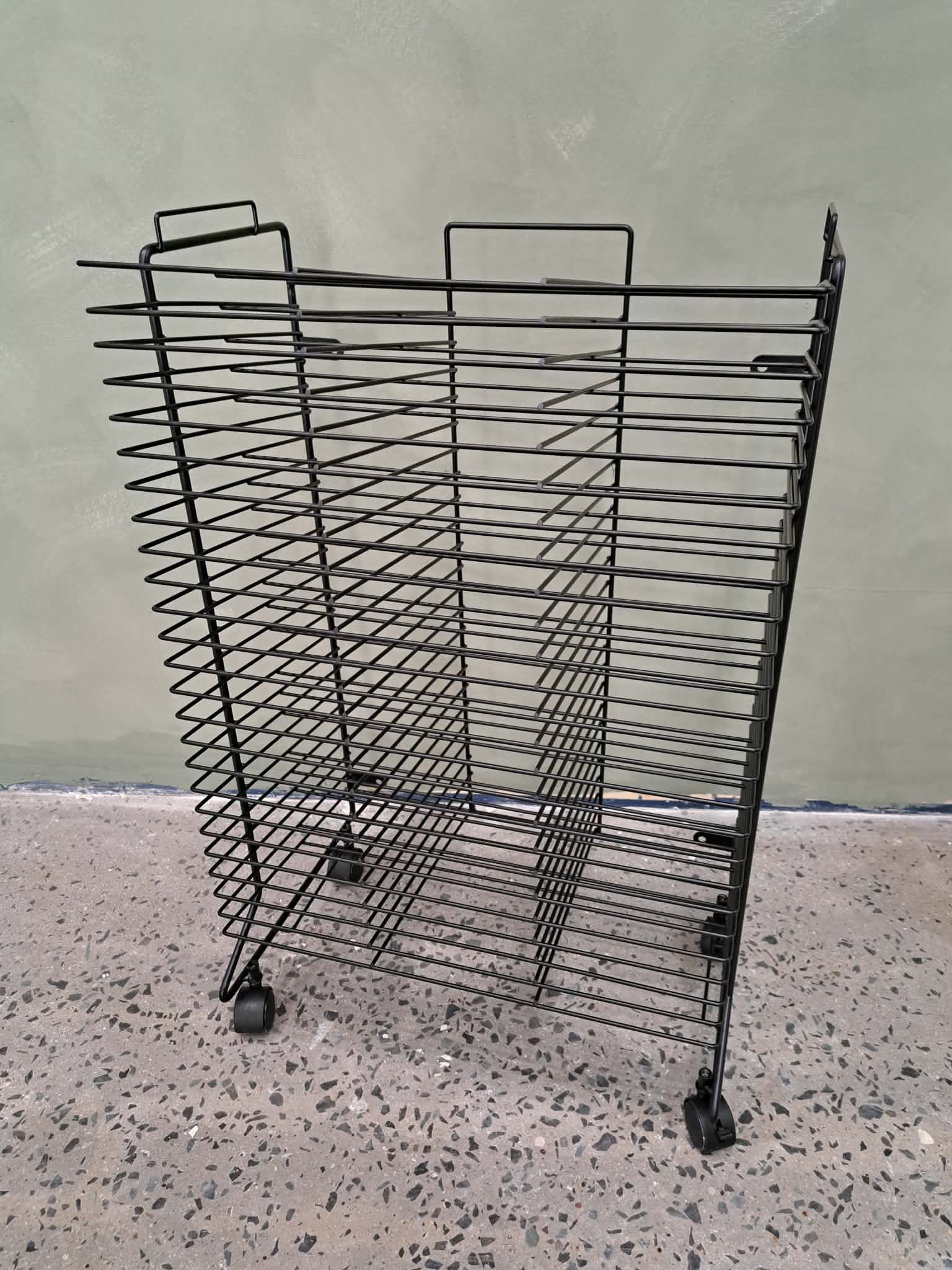 A3 Fixed frame Metal Drying Rack - 25 Shelves