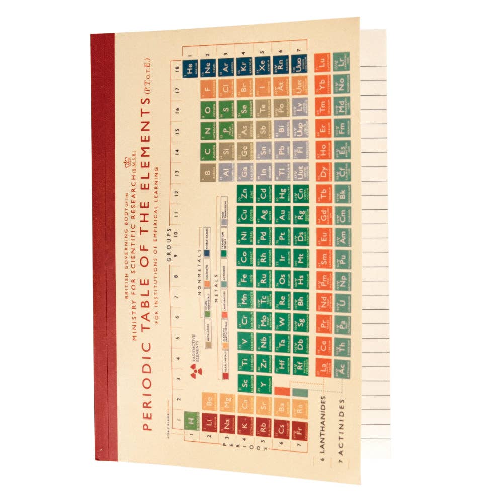Rex London A5 Notebook - Periodic Table