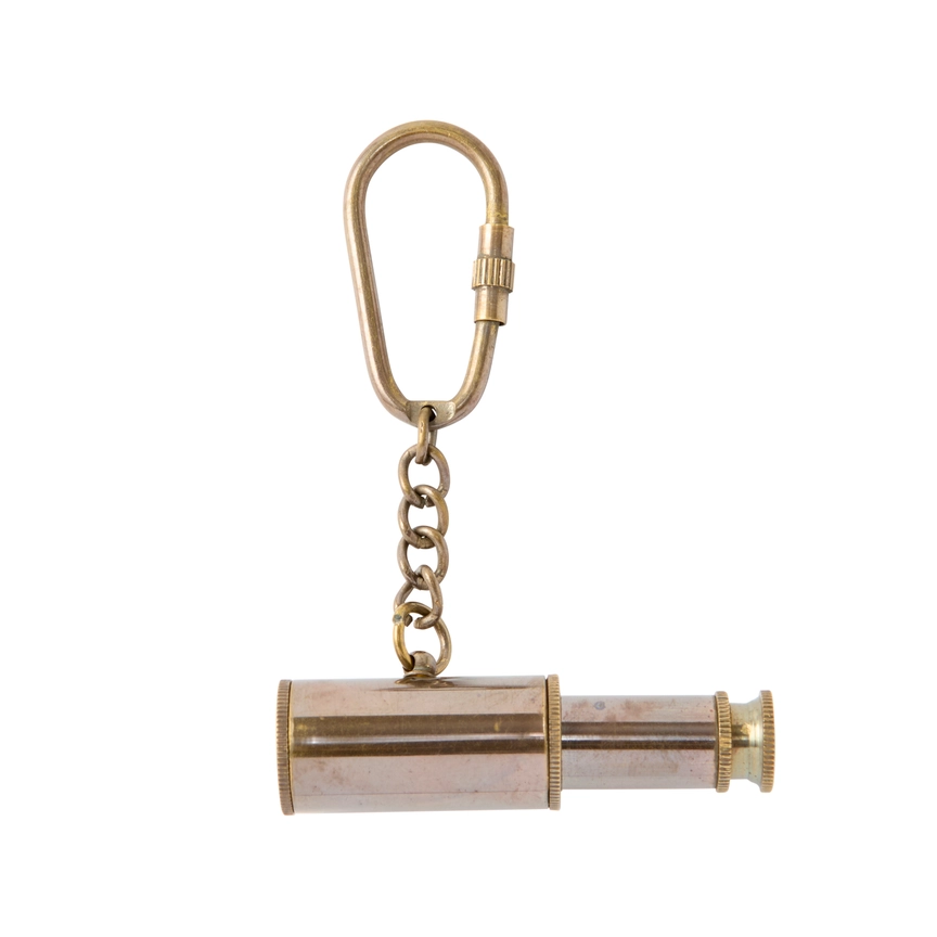 Brass Telescope Keyring