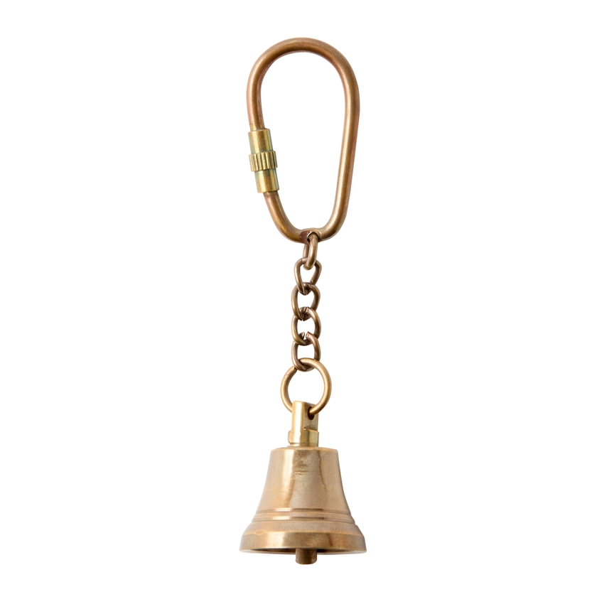 Brass Bell Keyring