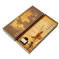 World Map Glass Nib Dip Pen Set
