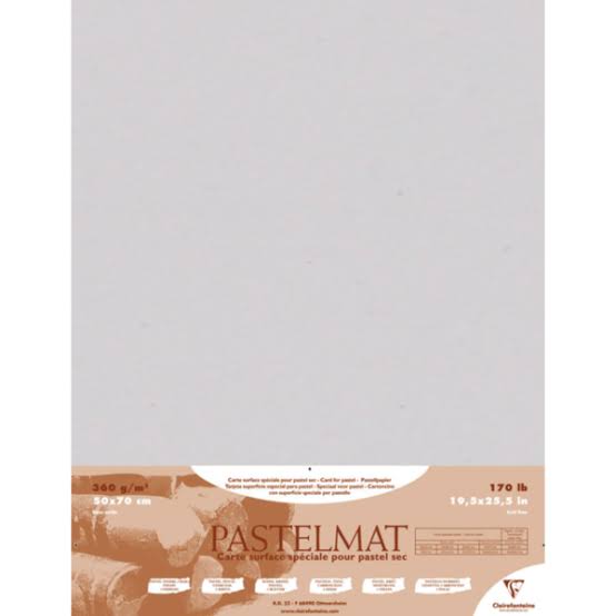 Pastelmat Light Grey - 50x70cm 360gsm
