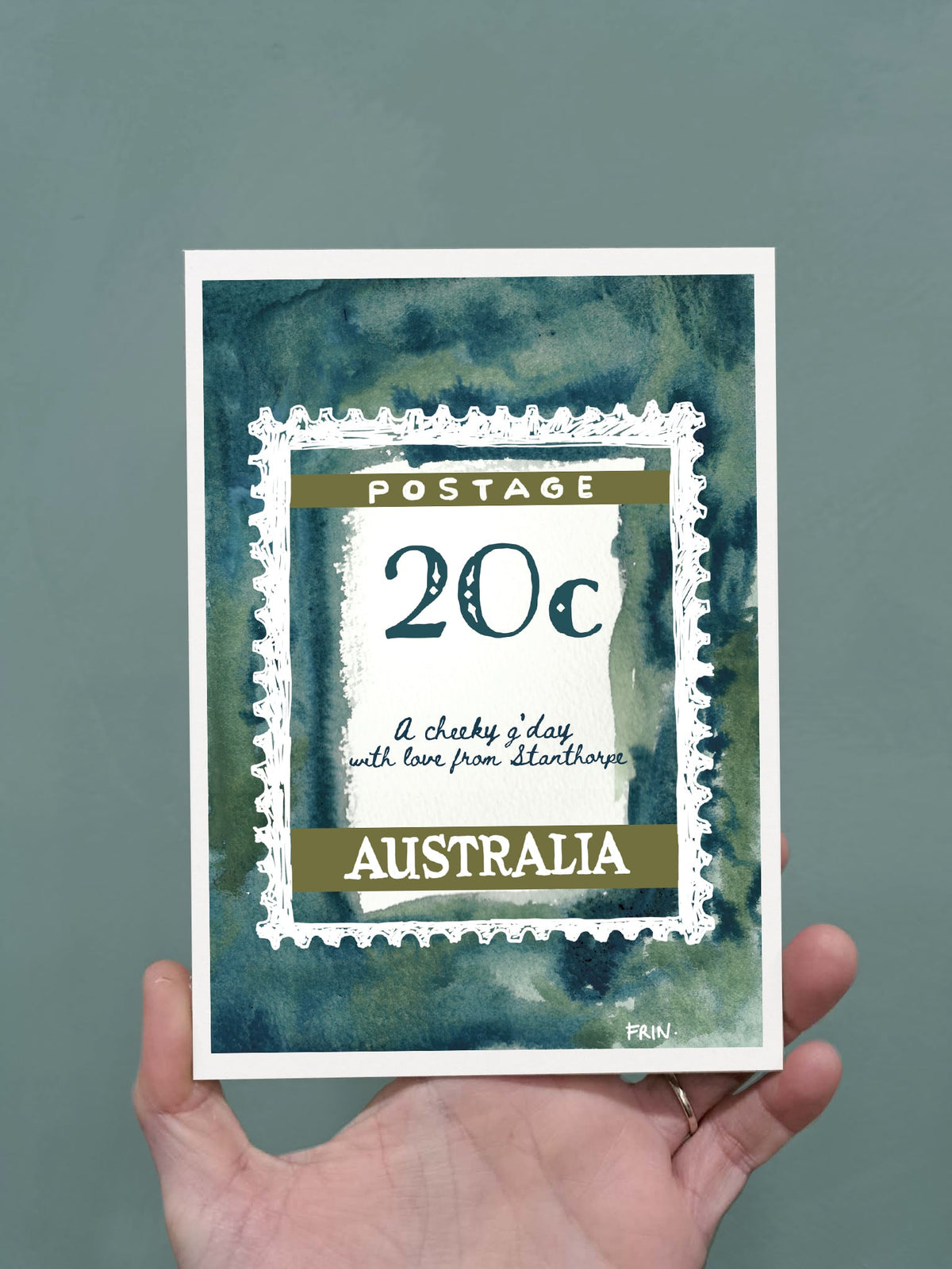 Frinny Postcard "Cheeky g'day!"