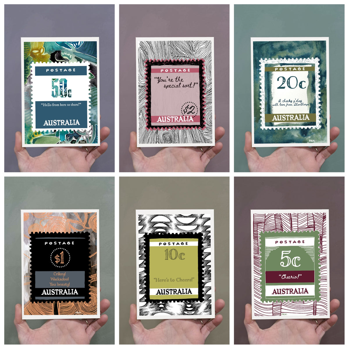 Postcard Pack of all 6