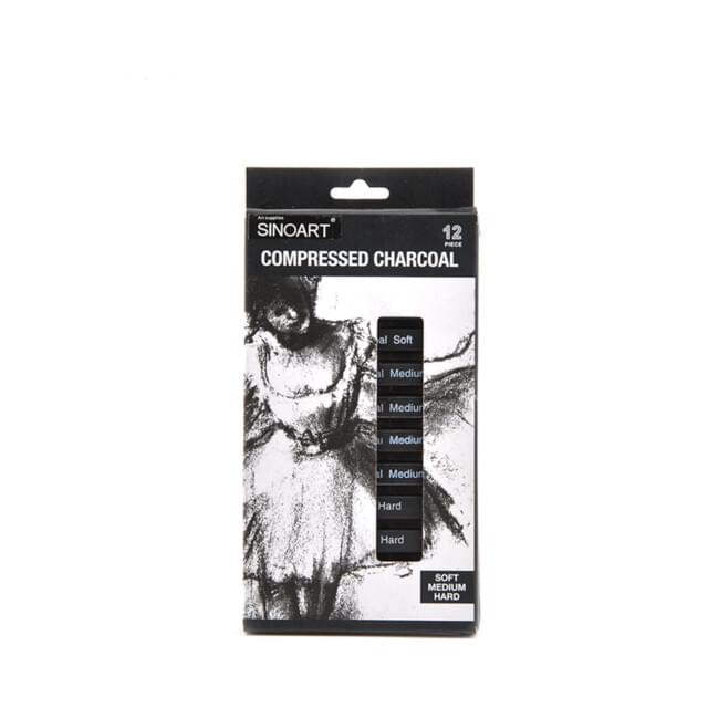 Compressed Charcoal - Box of 12 Assorted