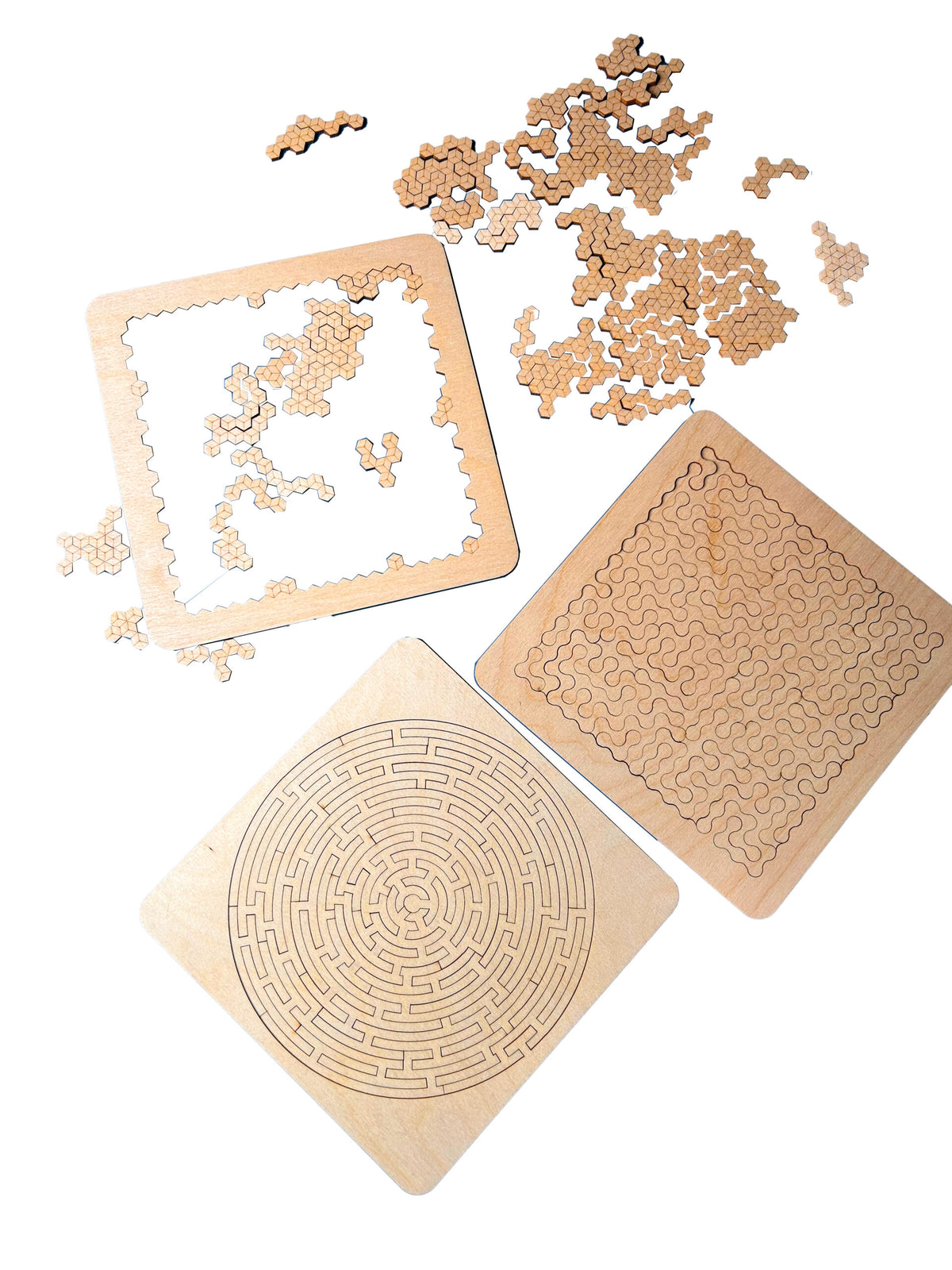 Trio Wooden Jigsaw Puzzle Set